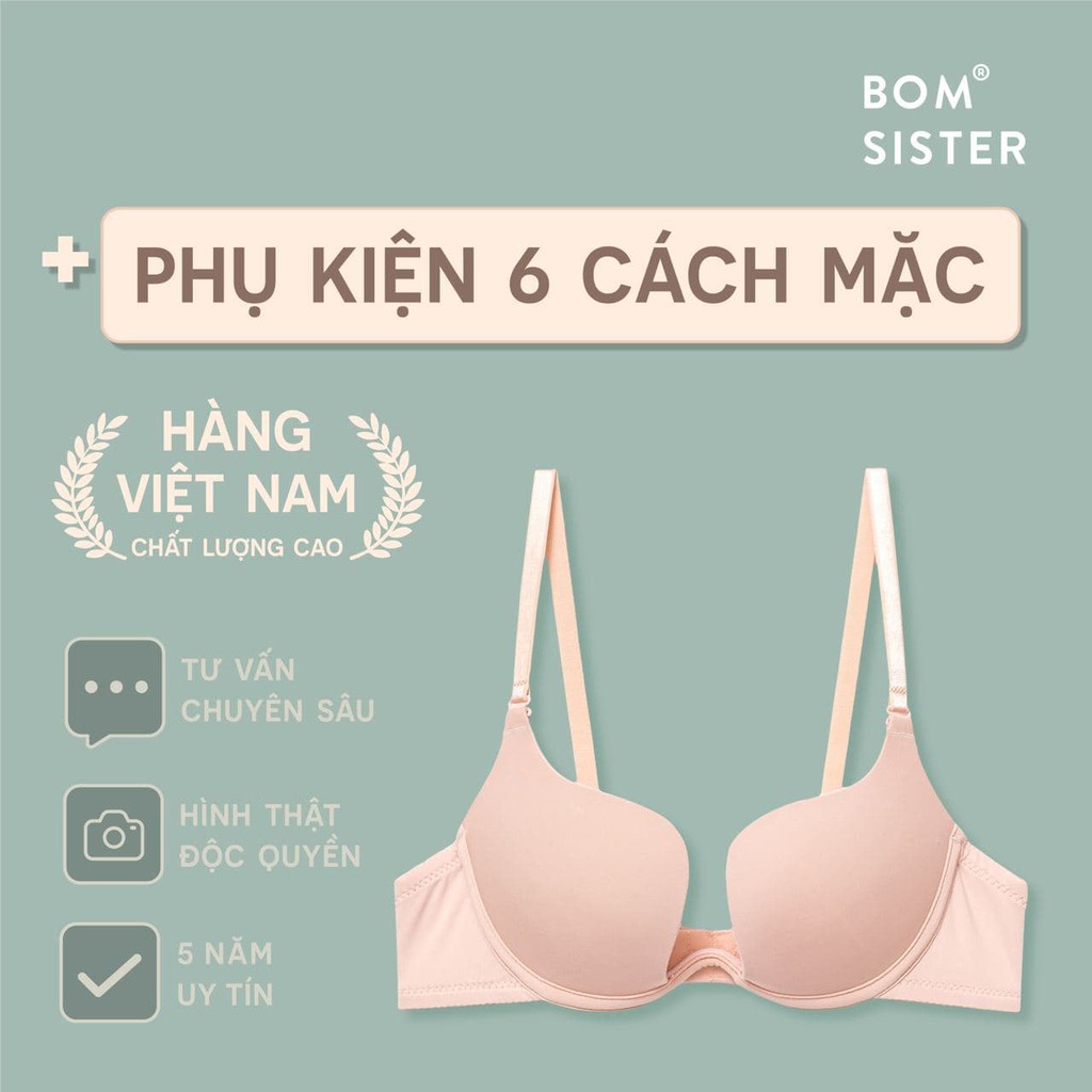 Áo Lót Mút Vừa Khoét Ngực Chữ U Thun Lạnh Tạo Khe Chữ V Tặng Kèm Dây Vải BOM SISTER A111