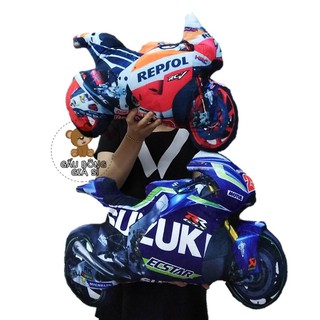 [TẶNG ĐỒ CHƠI CÁ CHÉP] GẤU BÔNG XE MÁY ĐỒ CHƠI CHO BÉ TRAI 50CM