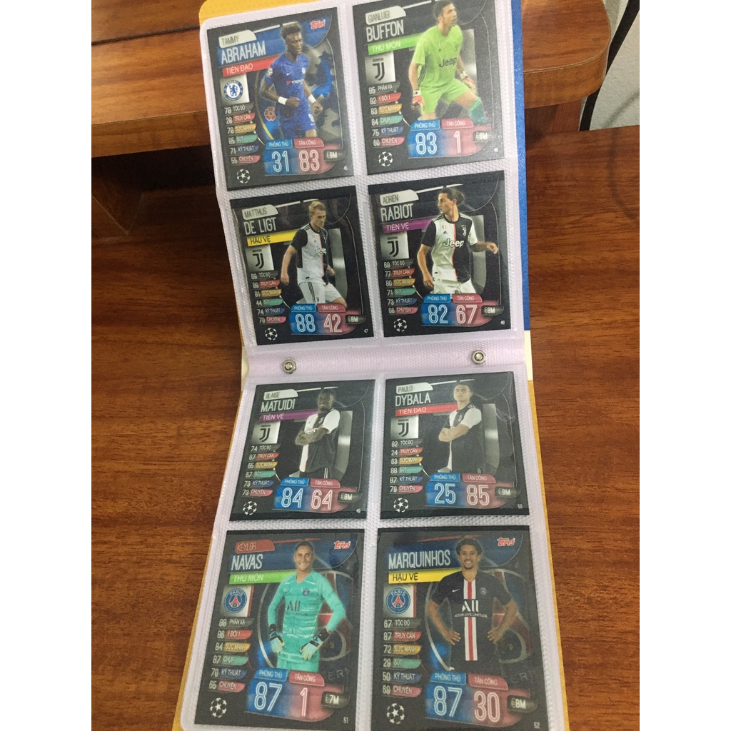 Bộ Sưu Tập 88 Thẻ Cầu Thủ In Album Match Attax 2019-20