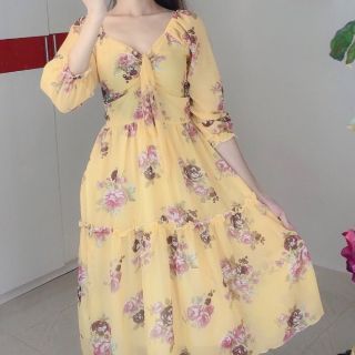 Đầm xòe hoa nhí(nhiều màu)
