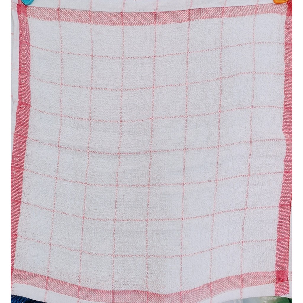 Combo 3 Khăn Bếp Vuông Cotton Kẻ Caro Nhiều Màu
