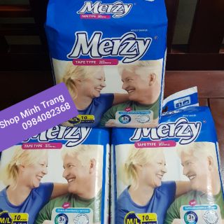 Tã dán siêu thấm người lớn Merrzy - Bỉm cho người già - Bỉm cho mẹ sau sinh Merzy (size ML10)