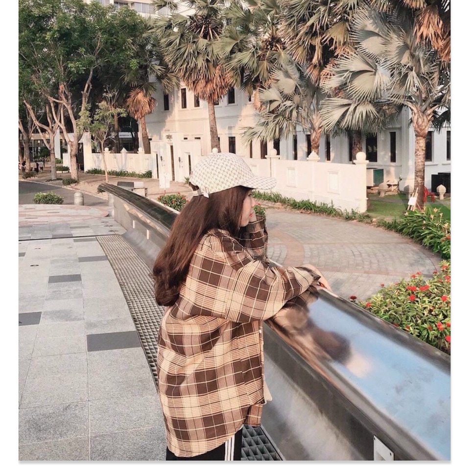 ÁO SƠ MI CARO TAY DÀI FORM RỘNG XINH XINH , CÁ TÍNH CHO CHỊ EM VLTN