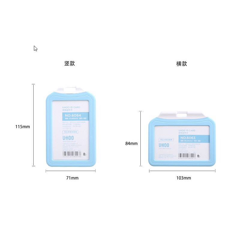 [HCM] Thẻ đeo bảng tên nhân viên văn phòng nhựa cao cấp 2 MẶT 6 MÀU ẤN TƯỢNG uhoo KÈM DÂY