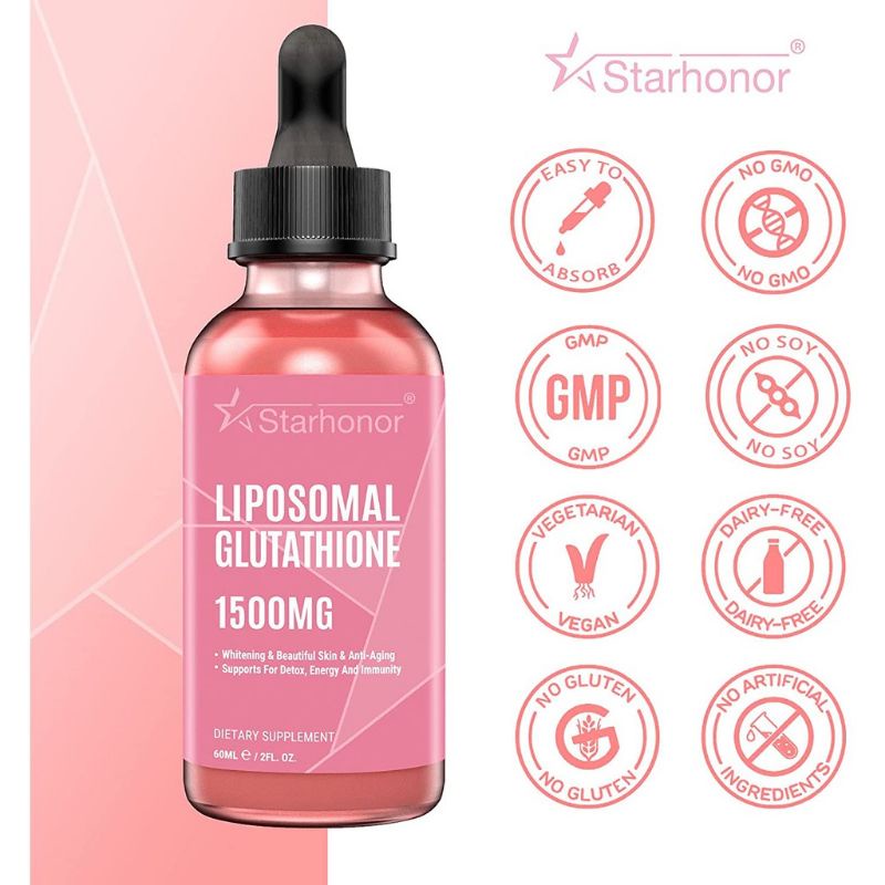 Tinh chất Liposomal Glutathione 1500mg Trắng Da Chống Lão Hóa Starhonor