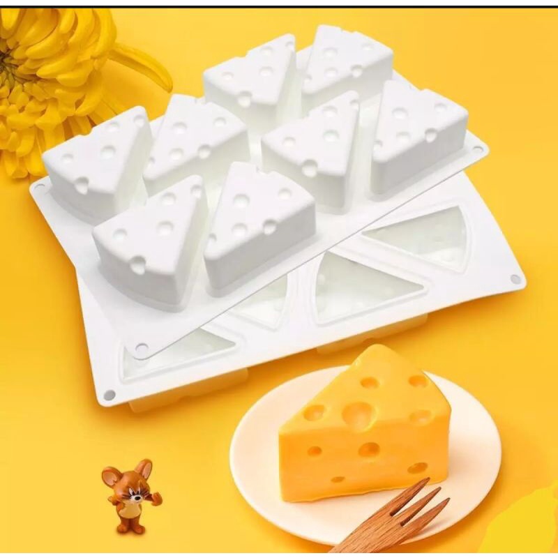 Khuôn silicon làm pudding hình miếng phô mai