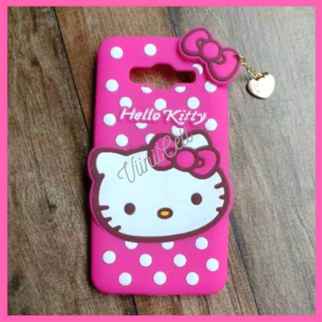 Ốp lưng Silicone mềm in hình Hello Kitty 3D cho Samsung Galaxy J5 2015 J500
