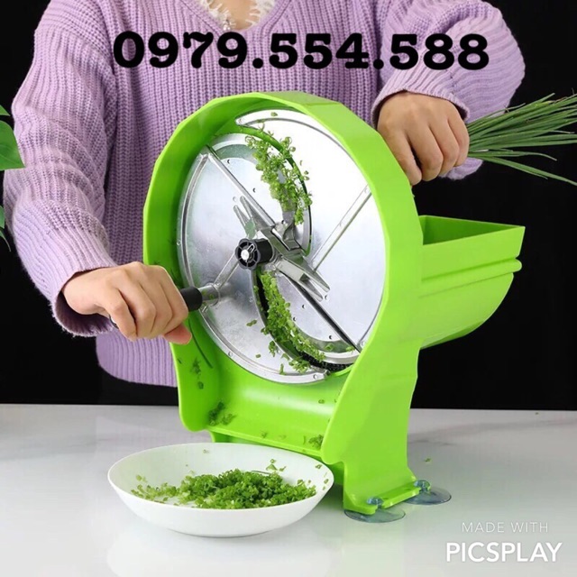 Máy cắt lát rau củ quả, thái hành lá 3 hộc