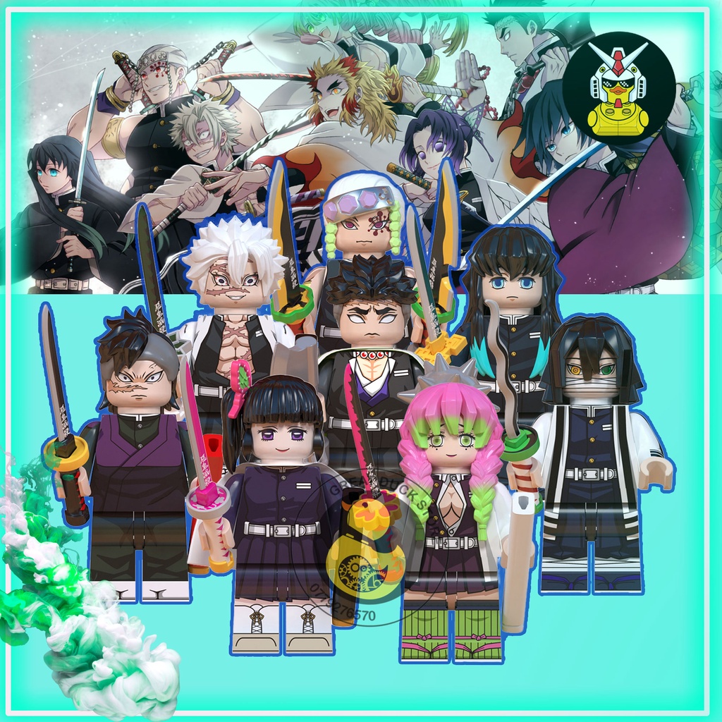 (Mẫu Mới) Mô Hình Kimetsu No Yaiba Demon Slayer Minifigures Thanh Gươm Diệt Quỷ Tanjiro Nezuko WM6116 WM6137 WM6138