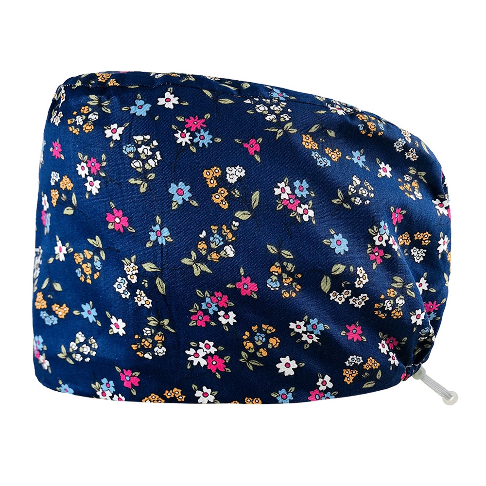 Mũ Y Tá Vải Cotton Co Giãn Thoáng Khí In Họa Tiết Dễ Thương