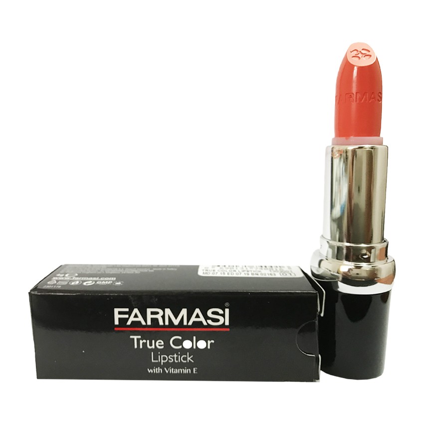 Son môi Farmasi True color lipstick dưỡng ẩm 4g màu 01