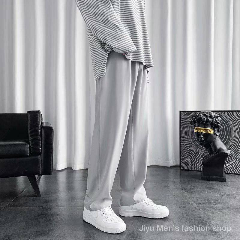 Quần Cắt Thẳng Nam Quần Dài Baggy Quần Nam Quần Áo Nam Seluar Lelaki