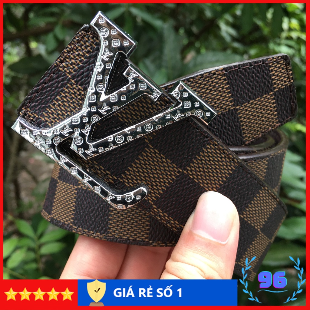 Thắt lưng nam LV, dây lưng nam LV cao cấp, mặt kim loại nguyên khối trẻ trung lịch lãm TLLV001S