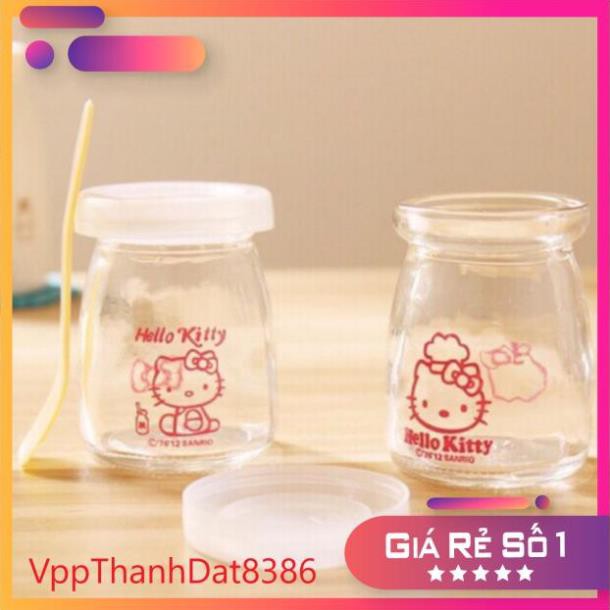(Sale)  1 HŨ SỮA CHUA CÓ NẮP 100ml hàng dầy đẹp (nhiều hình ngộ nghĩnh)