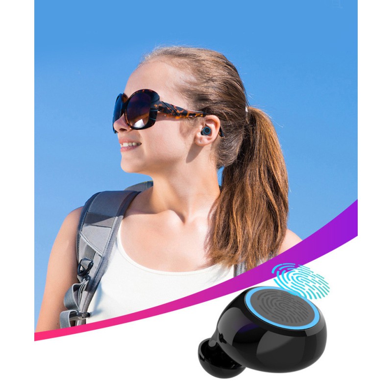 Tai nghe Bluetooth 5.0 True Wireless Cảm ứng không dây siêu bass kháng nước thể theo stereo F93