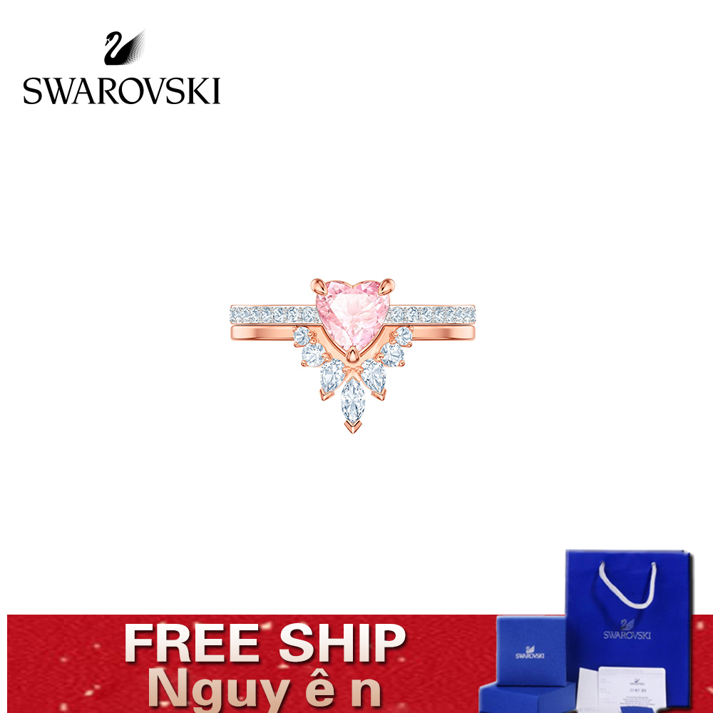FREE SHIP Nhẫn Nữ Swarovski ONE Tình yêu ngọt ngào Lãng mạn dịu dàng Nhẫn đôi xếp chồng lên nhau Ring Crystal FASHION cá tính Trang sức trang sức đeo THỜI TRANG