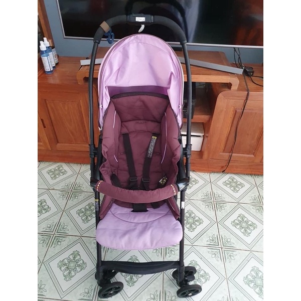 xe đẩy combi mechacal first hồng tím