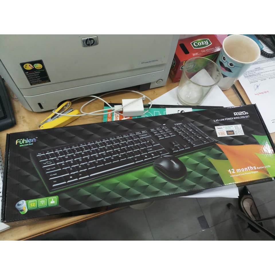 Bộ bàn phím chuột không dây Fuhlen A120G USB-Wireless