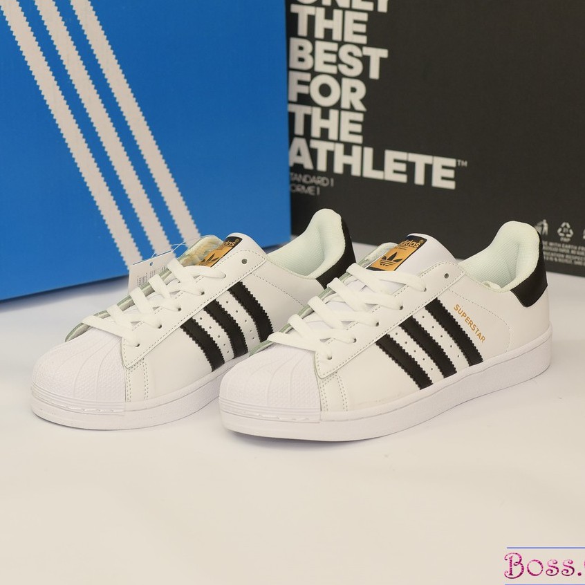 |Siêu Sale| Giày Sneaker Nam Nữ Giày Adidas Superstar Trắng Đen Tem Vàng