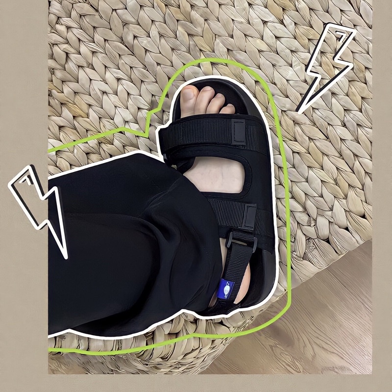 Sandal 2 màu basic đi học đi chơi đều đẹp