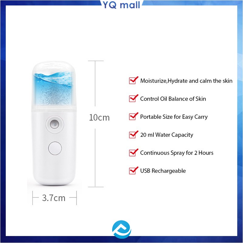 Máy phun sương xông da mặt nano cầm tay mini 4 màu tùy chọn | BigBuy360 - bigbuy360.vn