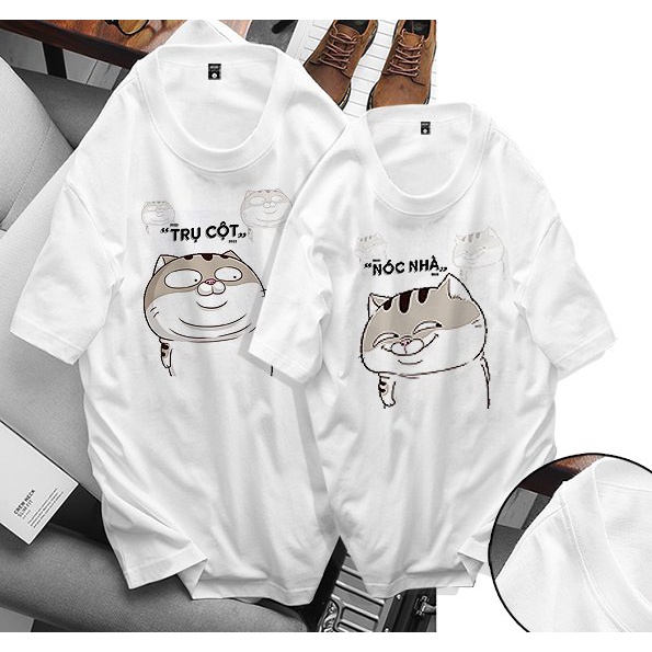 Áo đôi áo cặp Nam nữ Vải Cotton mịn ATTY01 Có Bigsize Từ S đến 8X
