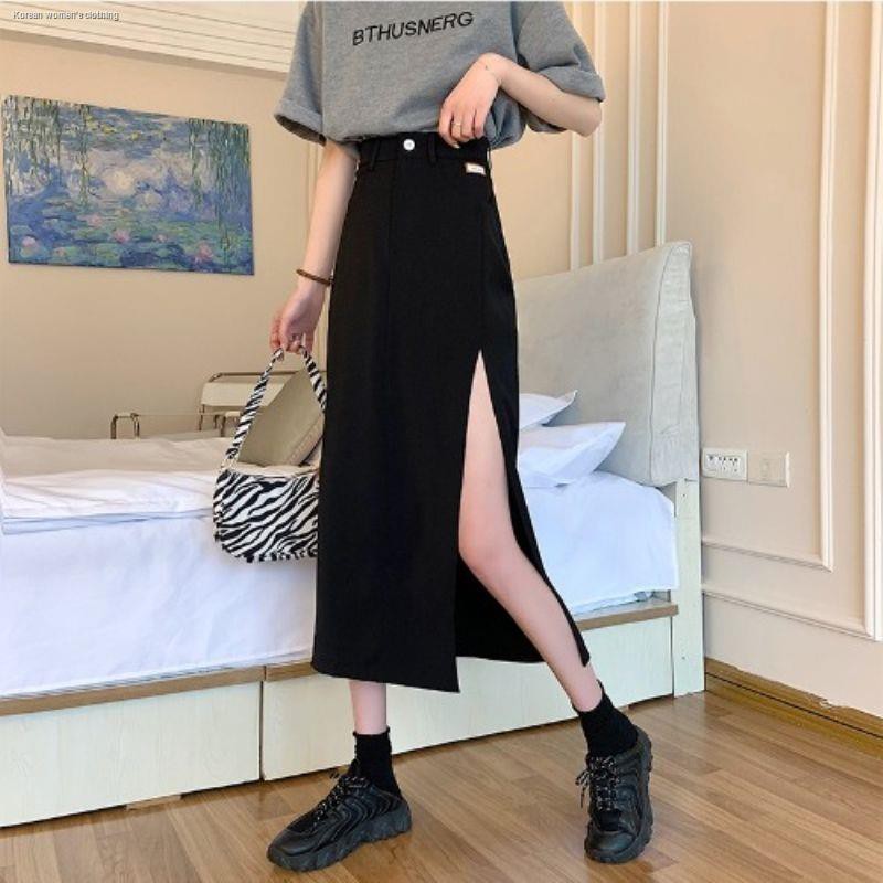 Chân Váy Dài FeiFanXiaoBai Xẻ Tà Phong Cách Hàn Quốc Dành Cho Nữ | BigBuy360 - bigbuy360.vn