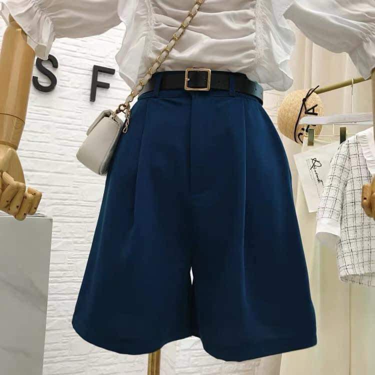 Quần sooc lửng ống rộng cạp cao_Quần đùi Unisex 2066 | BigBuy360 - bigbuy360.vn