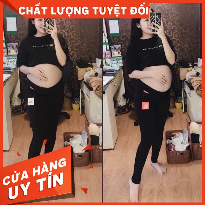 Quần leging bầu cạp chéo ⚡️ 𝐅𝐑𝐄𝐄 𝐒𝐇𝐈𝐏 ⚡️, Quần leging bầu cạp chéo thao co giãn 4 chiều