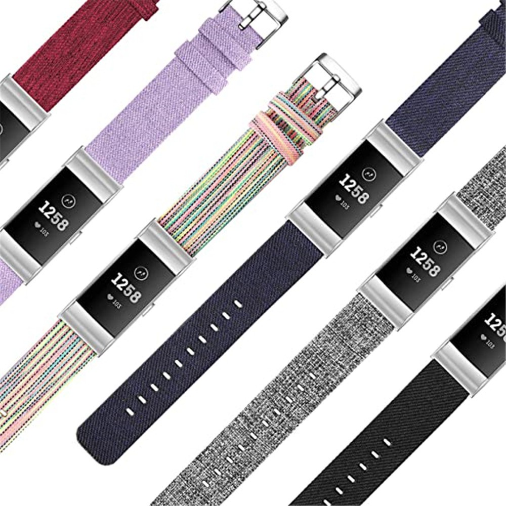 Dây đeo sợi Nylon cho đồng hồ thông minh Fitbit Charge 4 / Charge 3 / Charge 2