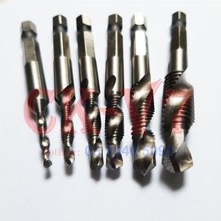 Mũi Khoan Taro Tạo Ren, Bộ 6 Mũi Khoan Taro Tạo Ren M3 - M10