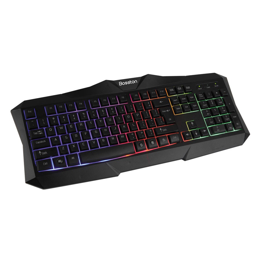 Bàn phím Keyboard Bosston X19 USB có đèn LED. Vi Tính Quốc Duy