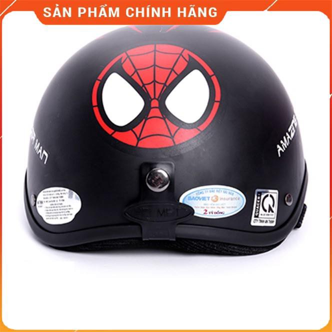 Mũ bảo hiểm 1/2 đầu SPIDER MAN + kính phi công chất liệu nhựa ABS siêu bền