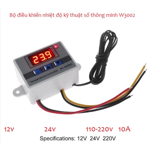 CÔNG TẮC CẢM BIẾN NHIỆT ĐỘ XH-W3002 W3001 220V điều khiển nhiệt độ cho máy DIY ấp trứng, đèn sưởi, làm mát, làm lạnh