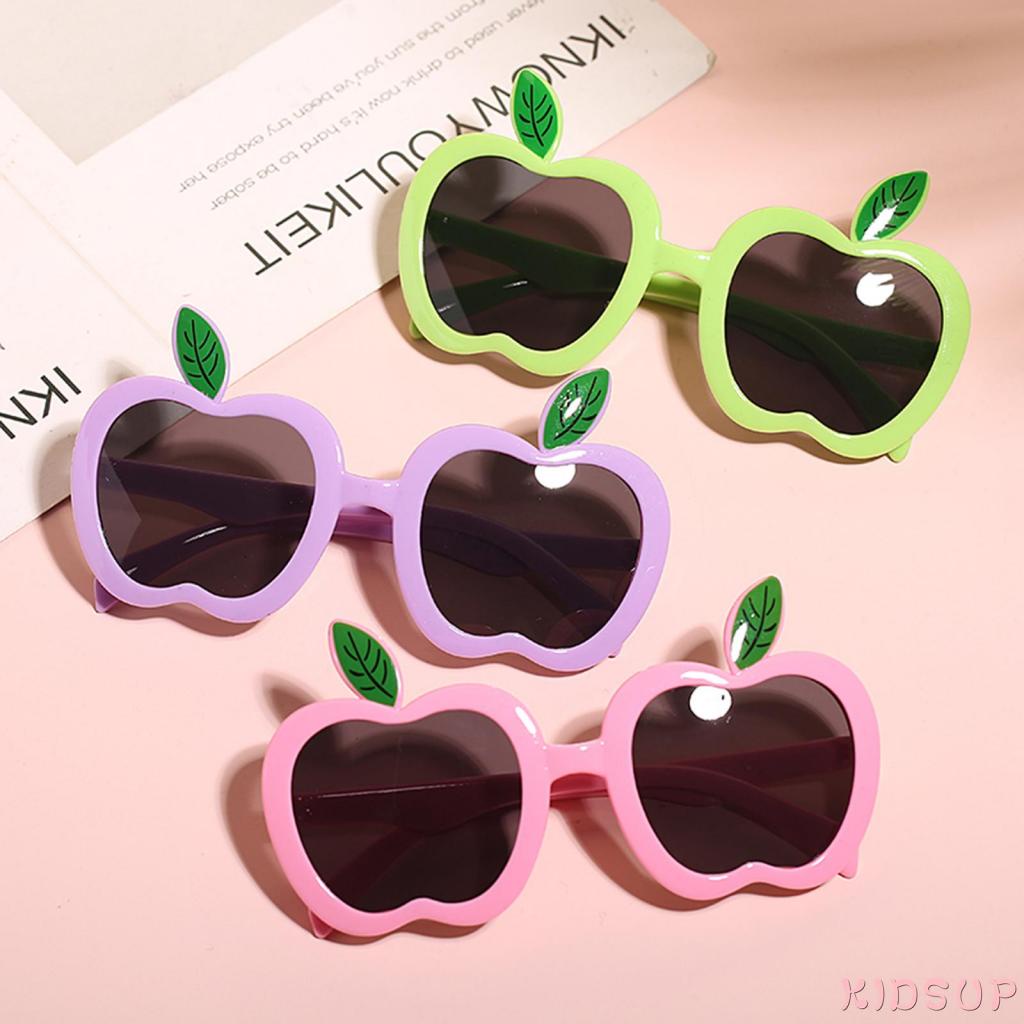 KIDSUP-Kids Party Sunglasses, Apple Shaped UV400 Dark Glasses for Girls, Boys