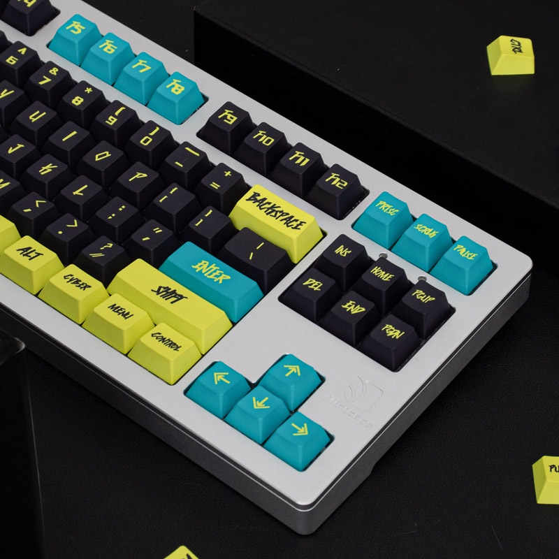 130 keys GMK Cyberpun.k Theme  PBT Keycaps DYE-Sub Personalise Cherry Profile Keycap For Mechanical Keyboard