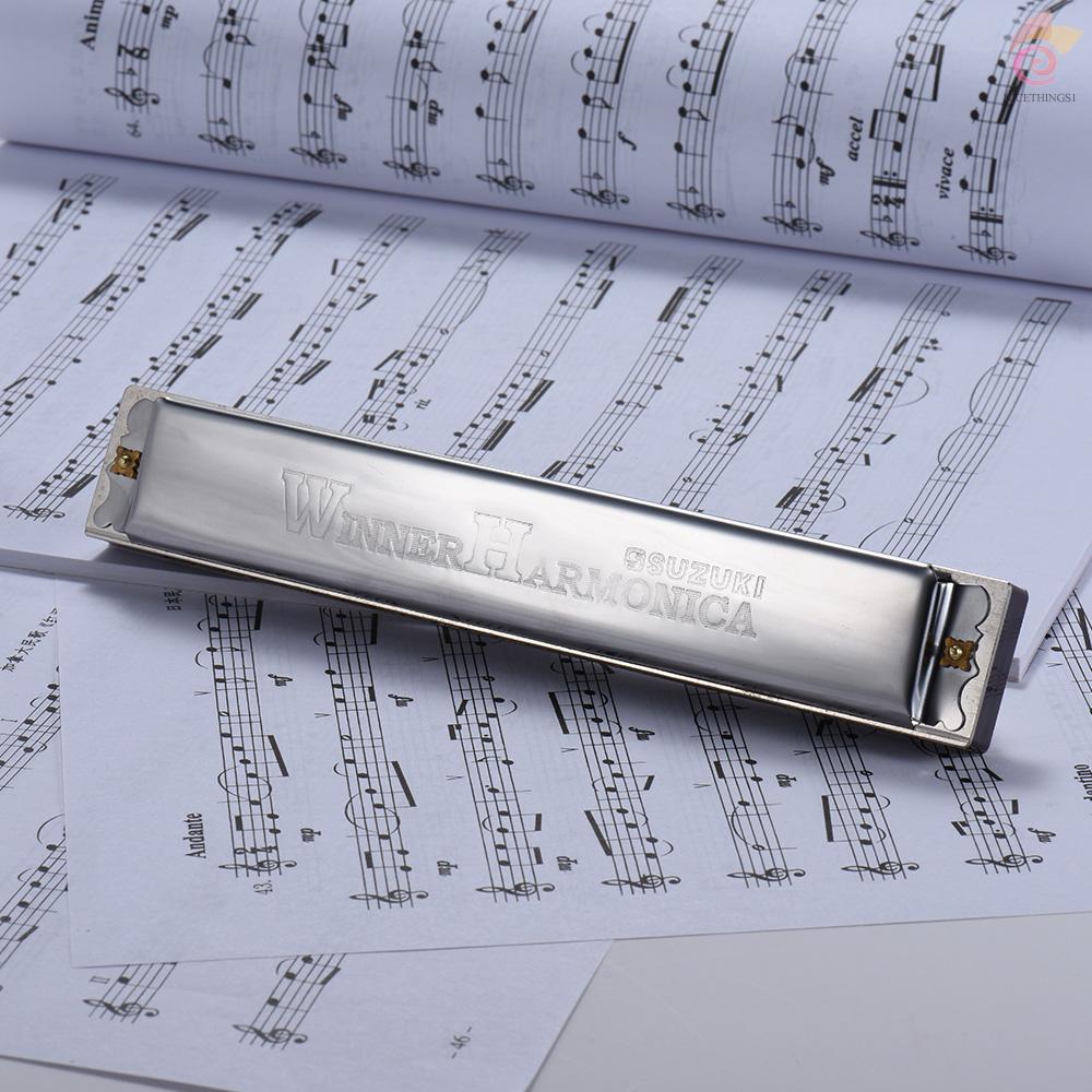 Kèn Harmonica Tremolo 24 Lỗ Suzuki W-24 Cho Người Mới Bắt Đầu