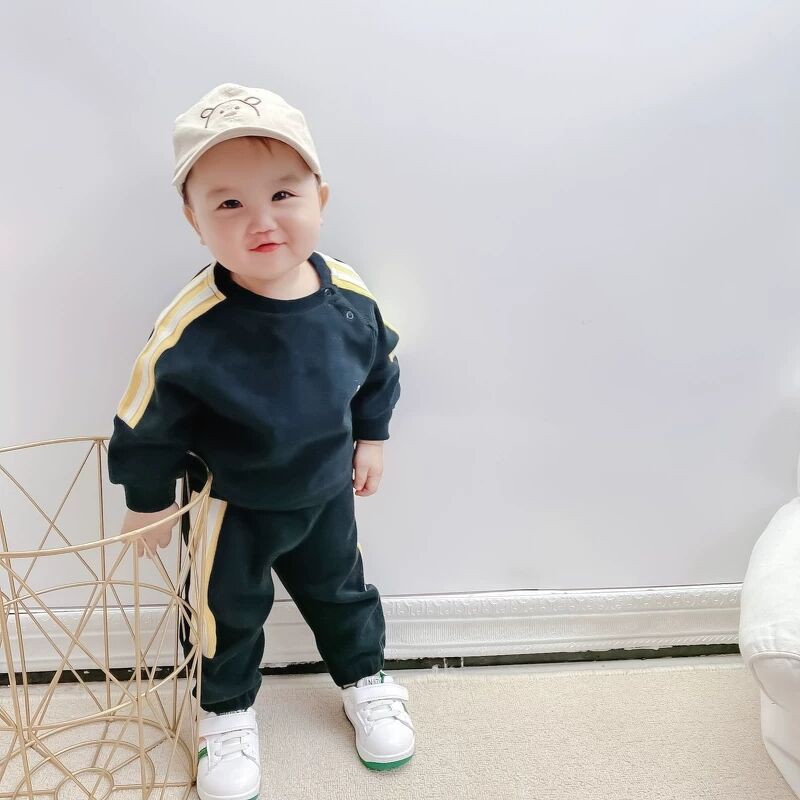 [Mã FARSBR242 giảm 15% đơn 99K] Bộ Quần Áo Nỉ Coton Dài Tay Cho Bé Beilaile [BNI01] - Babi mama