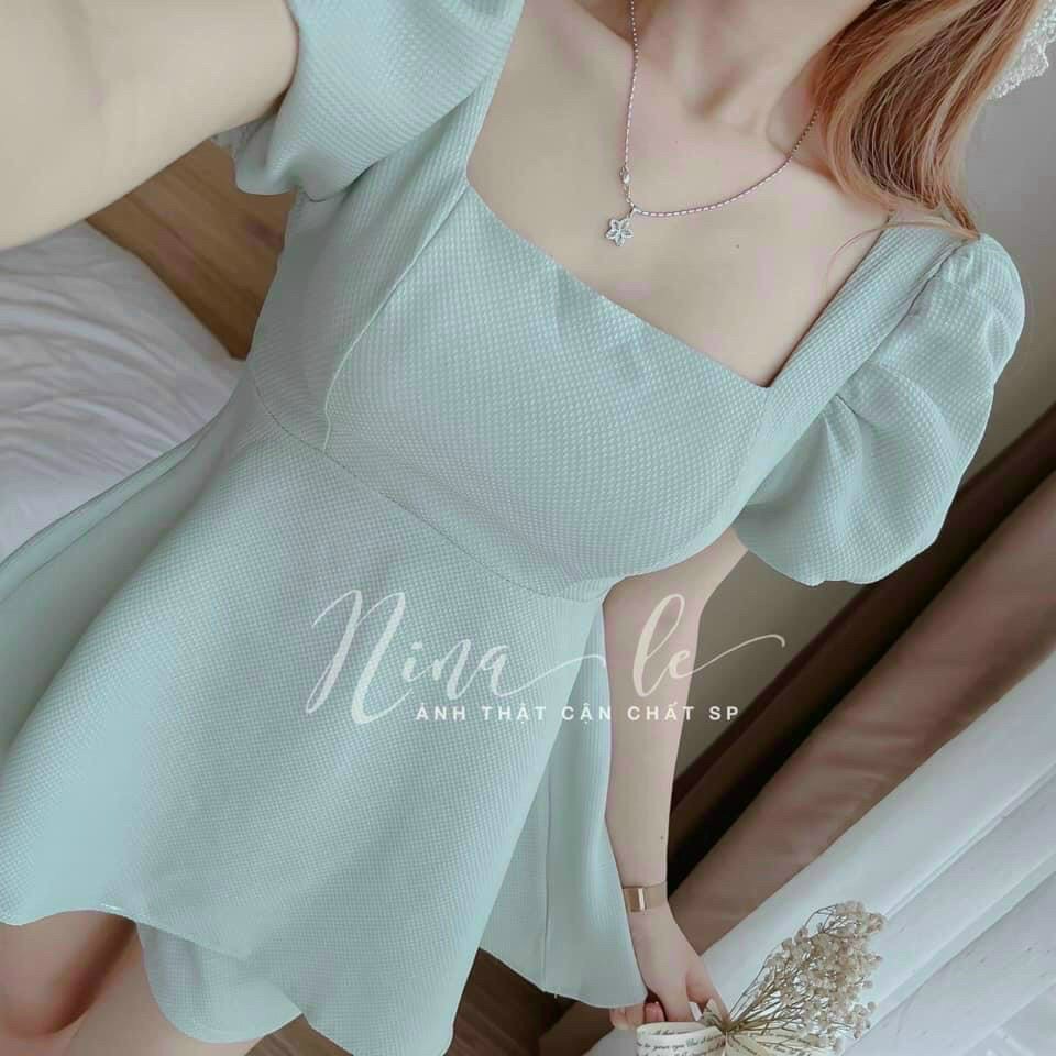 [ Miễn Phí Ship 2022 ] Set bộ đùi vải for áo cổ vuông hở lưng kèm quần ngắn, set bộ hai món kiểu dáng thời trang