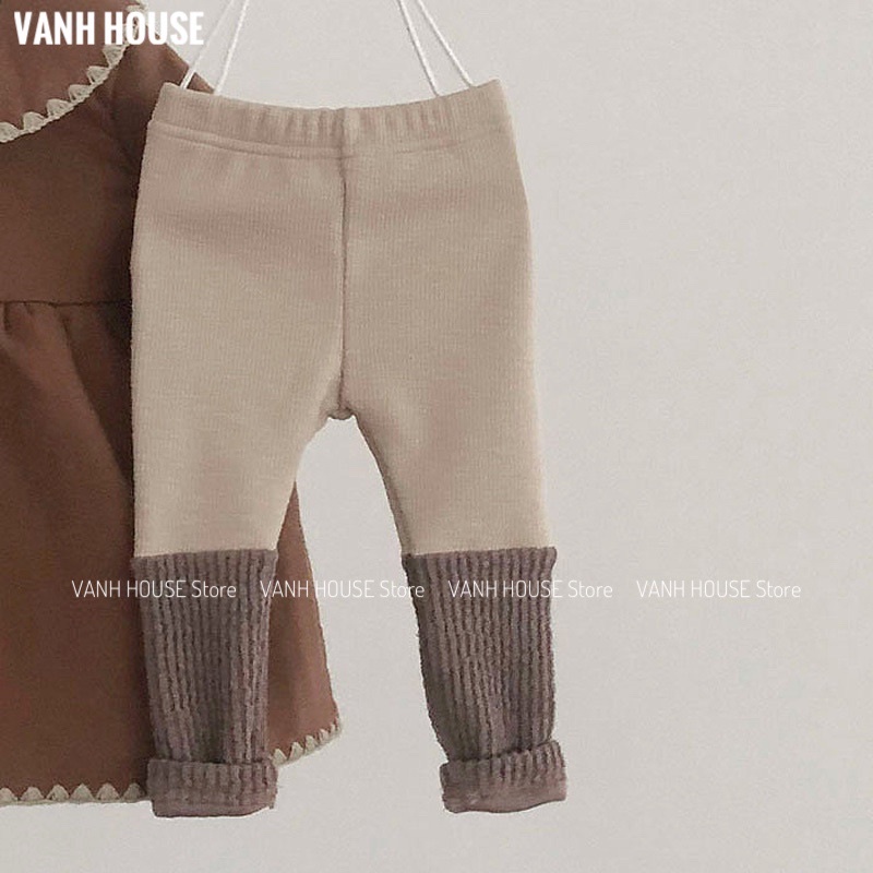 Quần nỉ đáp gấu len phong cách Hàn Quốc | BigBuy360 - bigbuy360.vn