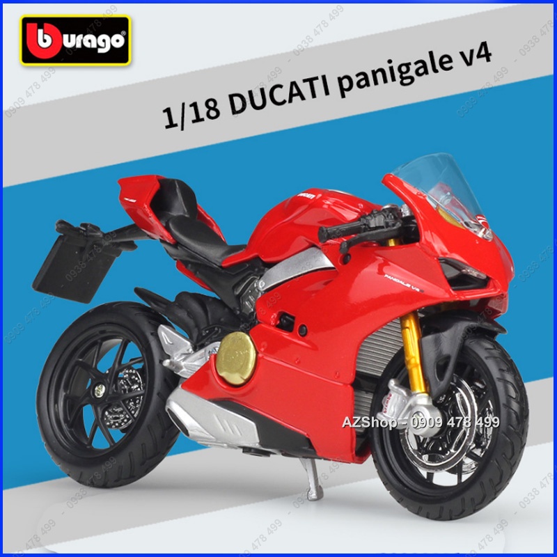 Xe Mô Hình Moto Ducati Panigale V4 Tỉ Lệ 1:18 - Bburago - 8788
