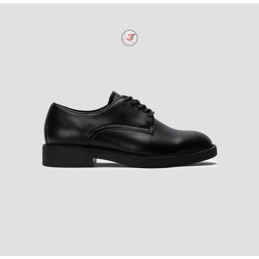 Giày Derby  Đen - giày tây tăng chiều cao , Đã May ( Khâu) Đế, kiểu dáng Modern derby cho nam , Mẫu Thời Trang