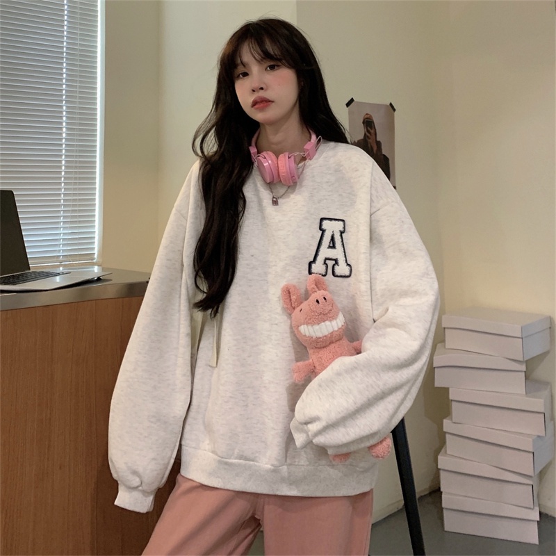 Áo sweater SUXI thiết kế dài tay mới thời trang theo phong cách Hàn Quốc dành cho nữ