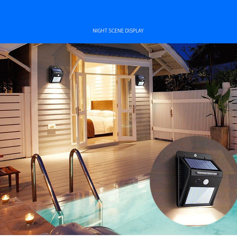 Đèn cảm biến chuyển động 30 bóng sử dụng năng lượng mặt trời với 3 chế độ