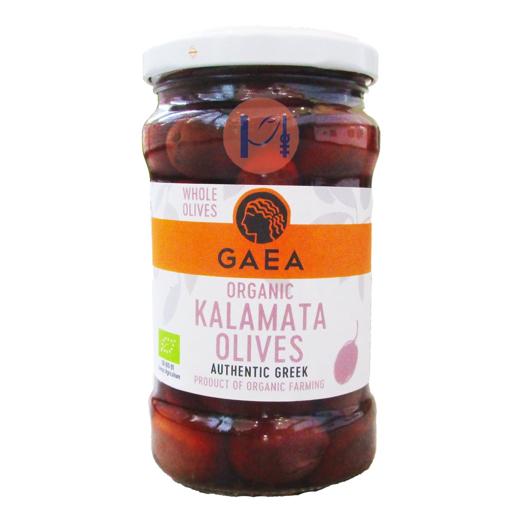 Quả Ô Liu Đen Hữu Cơ Vùng Kalamata (Hạt Bé) GAEA Nhập Khẩu Hy Lạp Lọ 300g