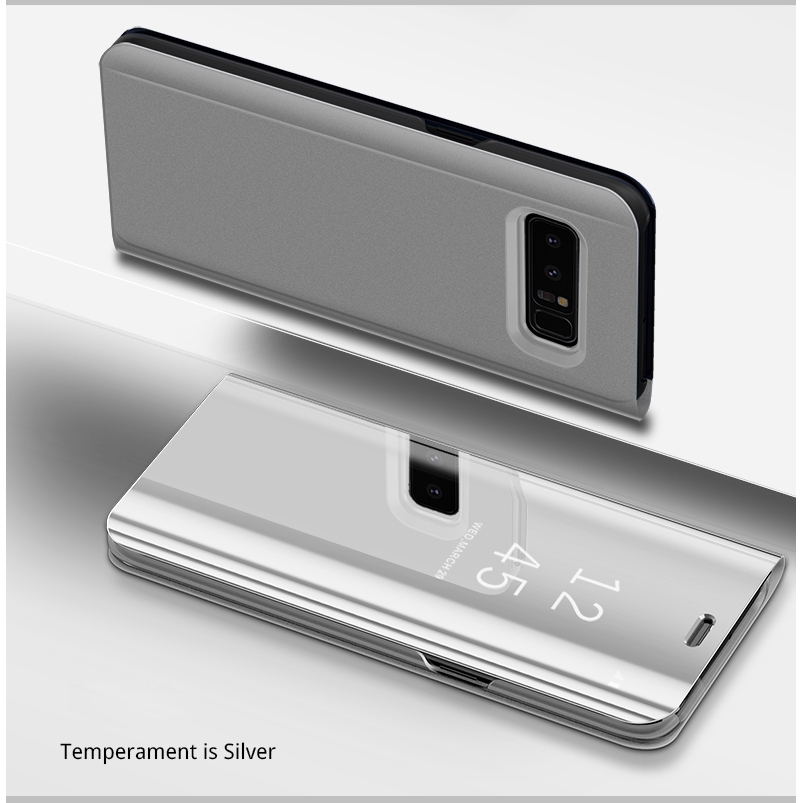 Bao da điện thoại tráng gương nắp gập sang trọng cho Samsung Galaxy A90 A80 A70 A50 A60 M40 A40 M30 A40S