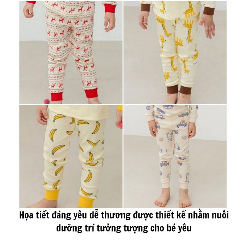 Quần dài bé trai bé gái 17kg - 32kg hàng hiệu xuất hàn dư xịn chất cotton hữu cơ mùa thu đông 5 tuổi - 10 tuổi