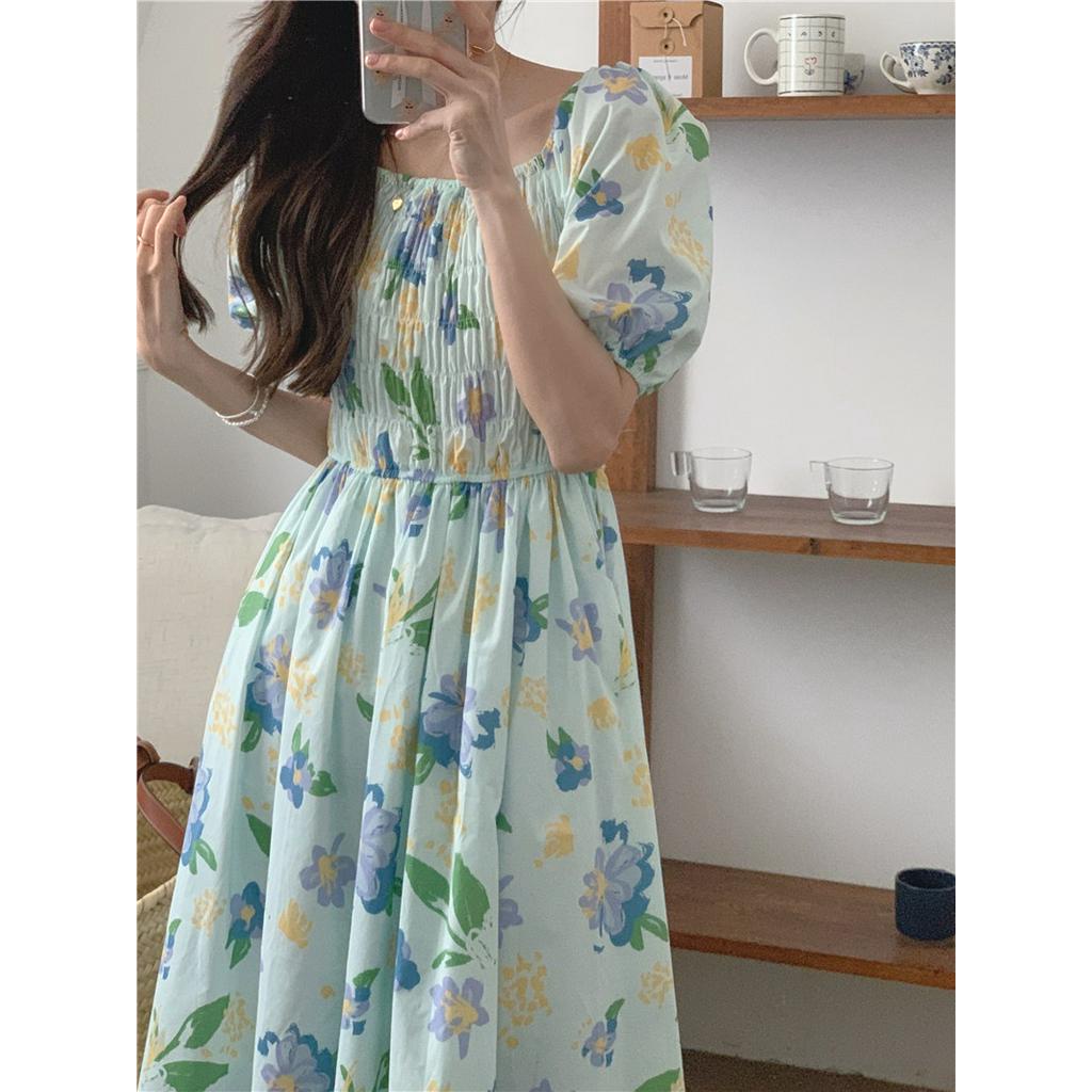 Đầm Dài In Hoa Phong Cách Thời Trang 51778