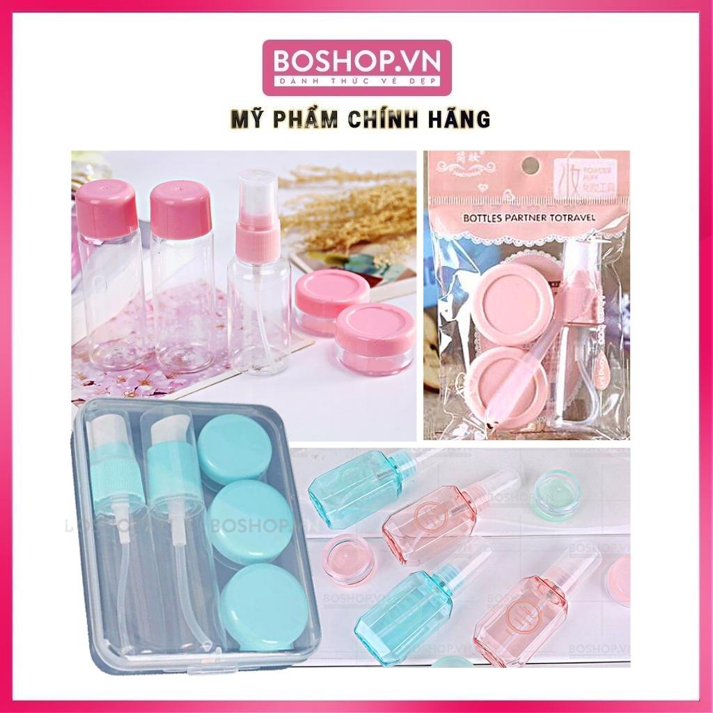 Bộ Lọ Chiết Mỹ Phẩm Du Lịch Tiện Lợi 5 Món/ 4 Món/ 3 Món - Có Túi Zip/ Hộp Nhựa