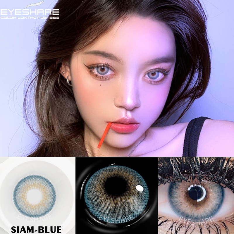 Cặp kính áp tròng EYESHARE dùng trang điểm màu sắc xinh xắn